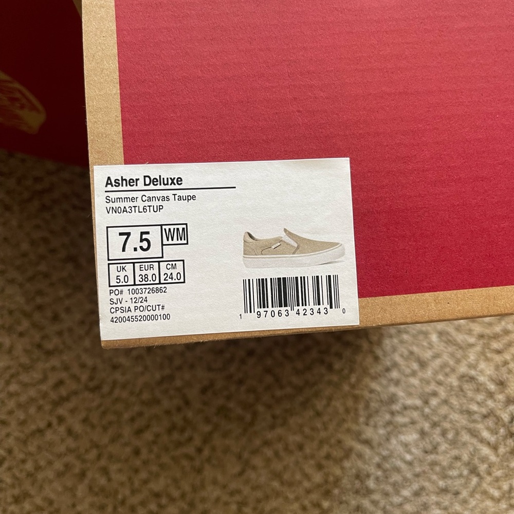 Vans Women's Light Gray Slip-On Sneakers - Picture 3 of 3